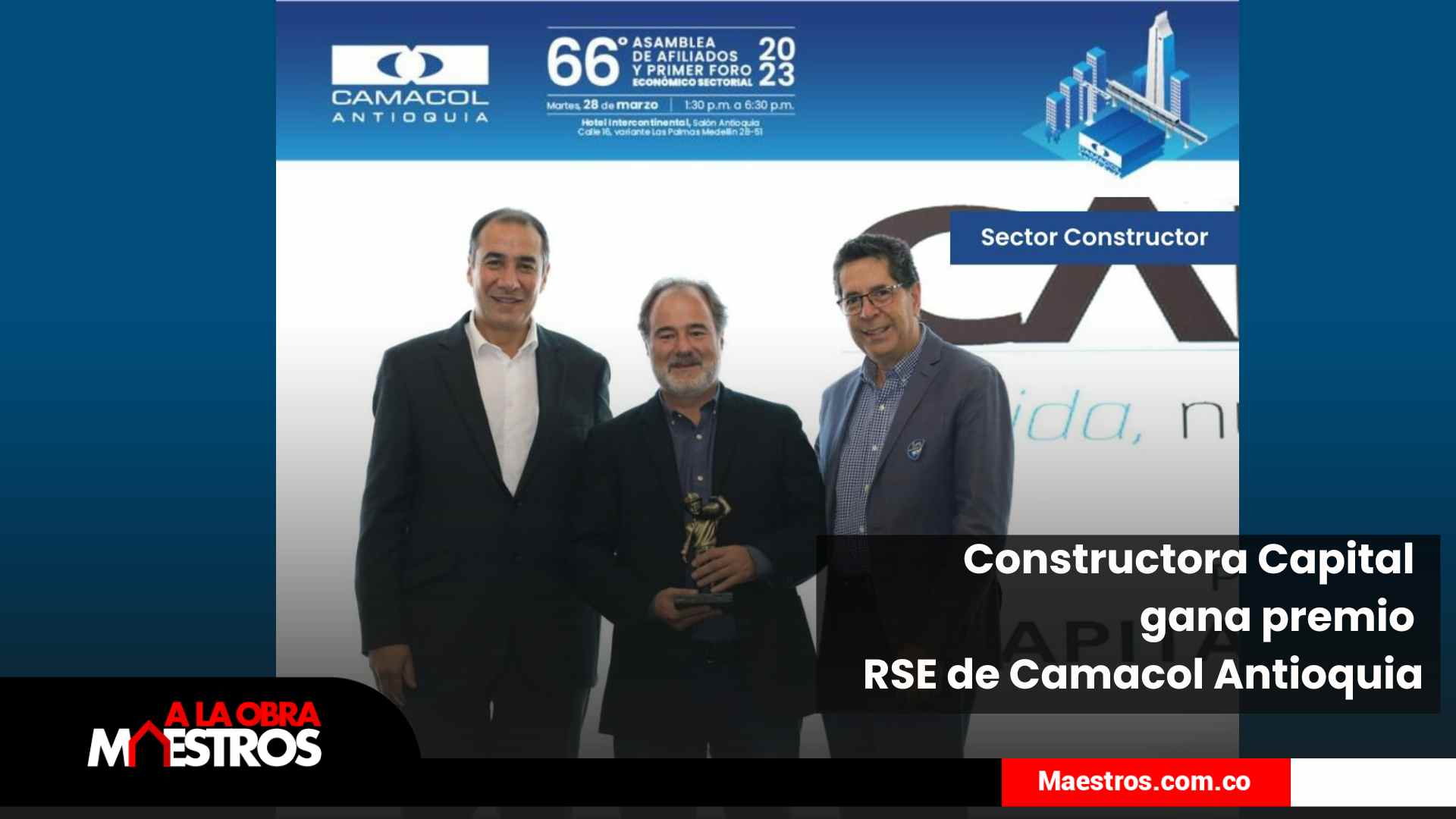 Constructora Capital gana premio RSE de Camacol Antioquia