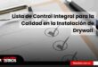 Lista de Control Integral para la Calidad en la Instalación de Drywall 