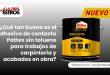 ¿Qué tan bueno es el adhesivo de contacto Pattex sin tolueno para trabajos de carpintería y acabados en obra?