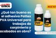 ¿Qué tan bueno es el adhesivo Pattex PVA Universal para trabajos de carpintería y acabados en obra?