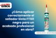 ¿Cómo aplicar correctamente el sellador Sista FT101 negro para un acabado profesional en obra?
