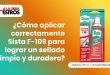 ¿Cómo aplicar correctamente Sista F-109 para lograr un sellado limpio y duradero?