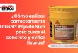 ¿Cómo aplicar correctamente Antisol® Rojo de Sika para curar el concreto y evitar fisuras?