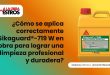 ¿Cómo se aplica correctamente Sikaguard®-719 W en obra para lograr una limpieza profesional y duradera?