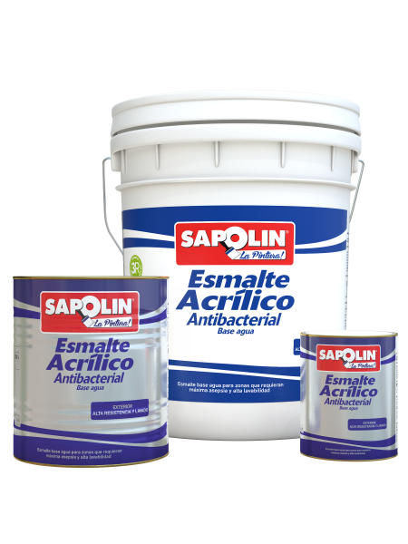 Esmalte Acrílico Antibacterial Sapolin (Base Agua)