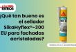 ¿Qué tan bueno es el sellador SikaHyflex®-300 EU para fachadas acristaladas?