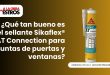 ¿Qué tan bueno es el sellante Sikaflex® AT Connection para juntas de puertas y ventanas?