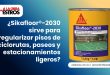 ¿Sikafloor®-2030 sirve para regularizar pisos de ciclorutas, paseos y estacionamientos ligeros?