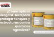 ¿Cómo aplicar Sikagard-63 N para proteger tanques y estructuras contra químicos agresivos?