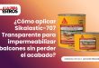 ¿Cómo aplicar Sikalastic-707 Transparente para impermeabilizar balcones sin perder el acabado?