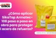 ¿Cómo aplicar SikaTop Armatec-108 paso a paso en obra para proteger el acero de refuerzo?