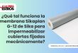 ¿Qué tal funciona la membrana Sikaplan G-12 de Sika para impermeabilizar cubiertas fijadas mecánicamente?
