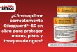 ¿Cómo aplicar correctamente Sikaguard®-50 en obra para proteger muros, pisos y tanques de agua?