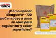 ¿Cómo aplicar Sikaguard®-720 EpoCem paso a paso en obra para regularizar y sellar superficies?