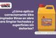 ¿Cómo aplicar correctamente Sika Limpiador Rinse en obra para limpiar fachadas y superficies sin dañarlas?