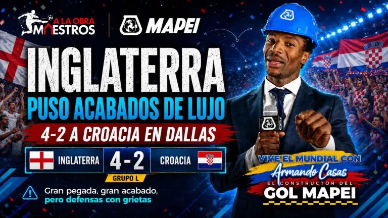 Inglaterra pañetó a Croacia con mezcla brava: 4-2, Kane encendido y fachada de candidato