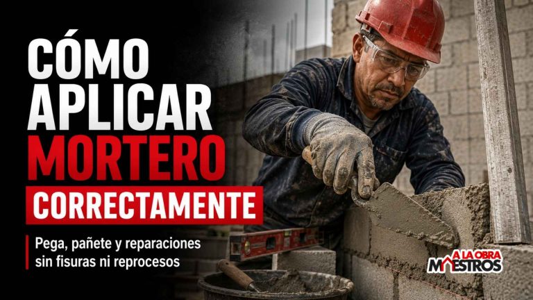Cómo aplicar mortero correctamente en pega, pañete y reparaciones