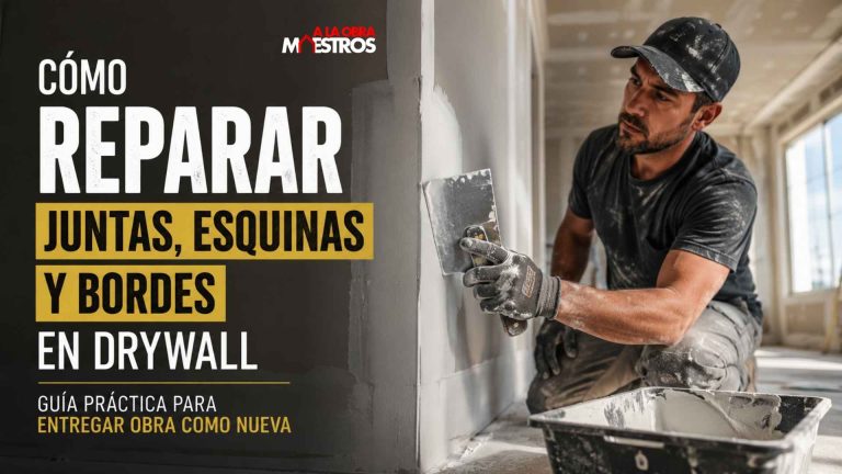 Cómo reparar juntas, esquinas y bordes en drywall para entregar una obra como nueva