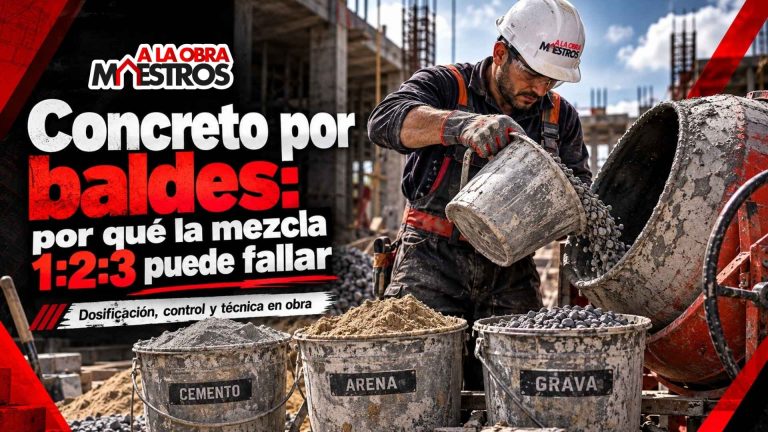 Dosificación de concreto por baldes: por qué la mezcla 1:2:3 no sirve para todo