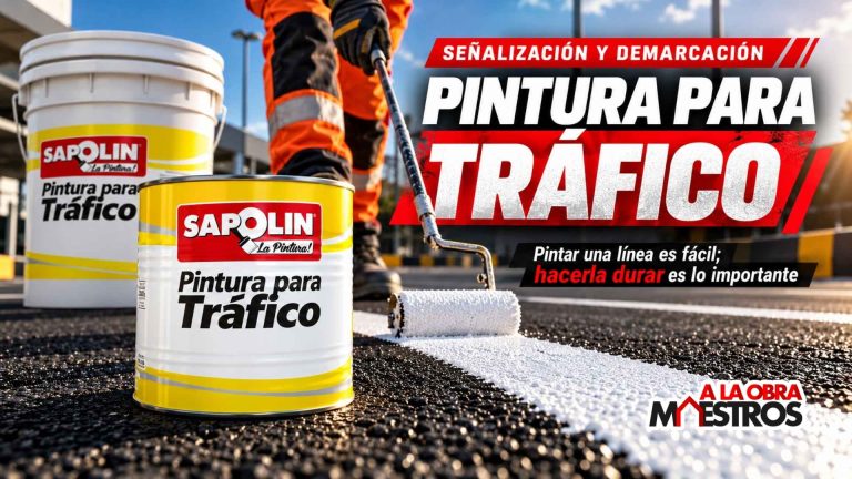 Pintura para tráfico base solvente Sapolin: qué revisar antes de aplicarla